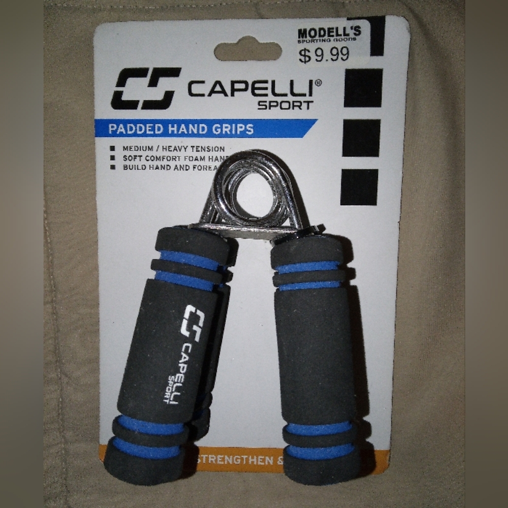 Padded Hand Grips Medium-Heavy Spring Tension Strengthen & Tone Muscle BRAND NEW